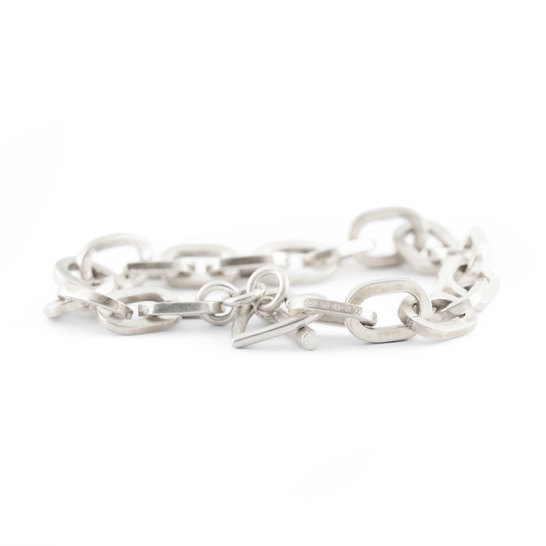 Silver Heart T-Bar Bracelet - Serge DeNimes