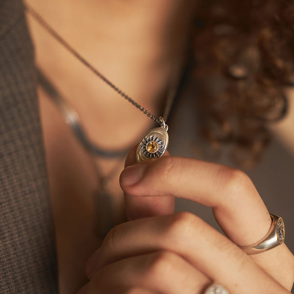 Silver Helios Necklace - Serge DeNimes
