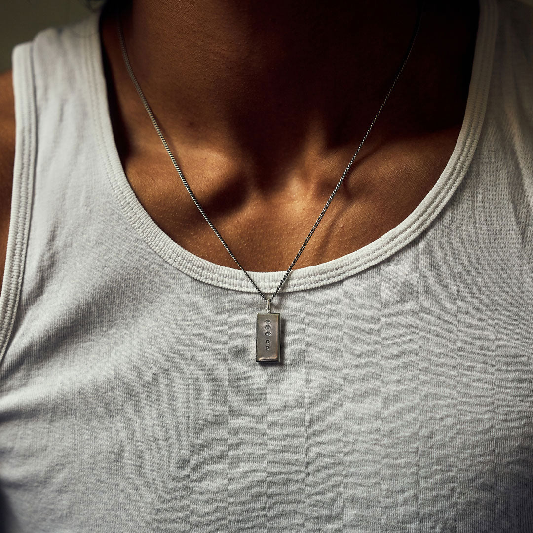 Silver Ingot Pendant Necklace - Serge DeNimes