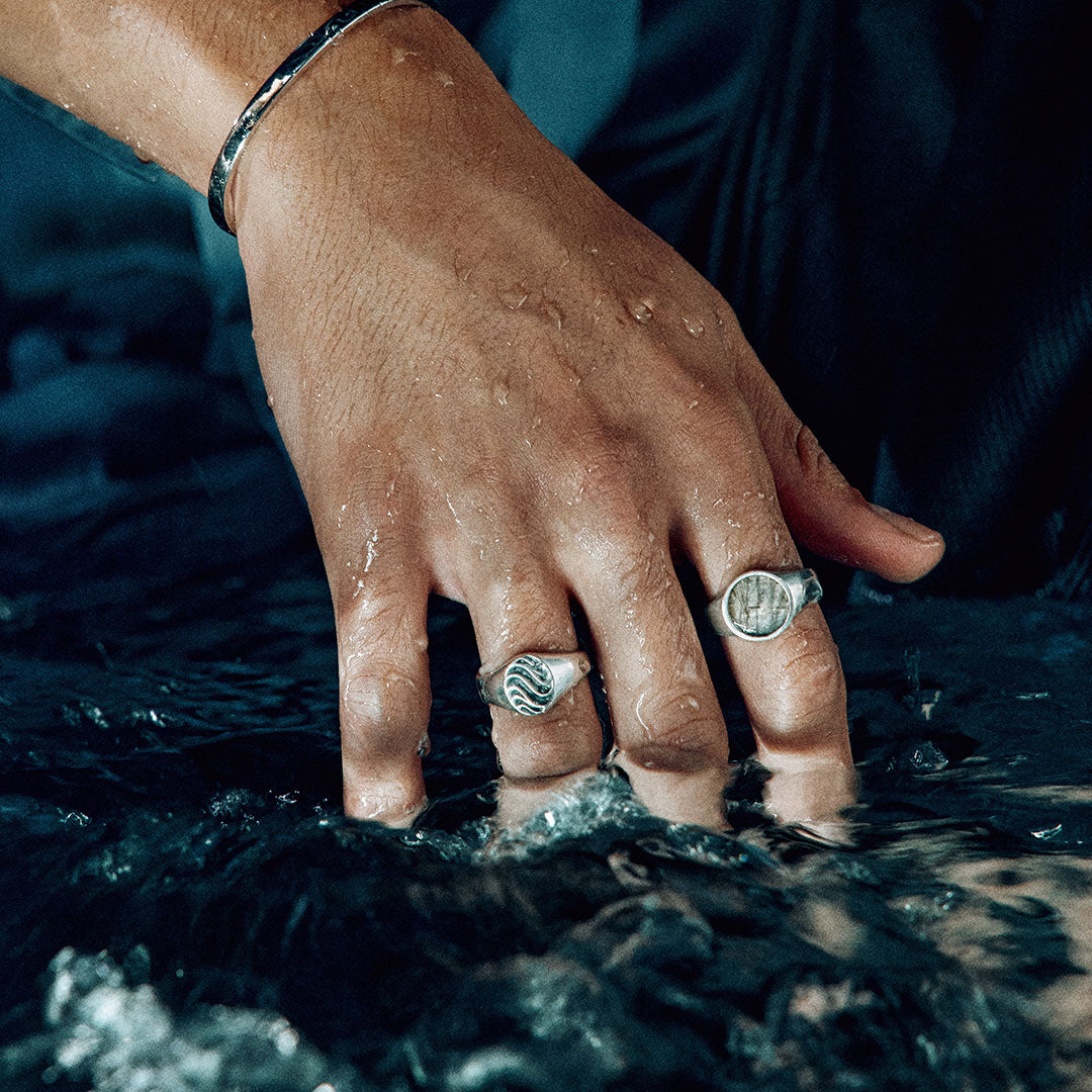 Silver Labradorite Ring