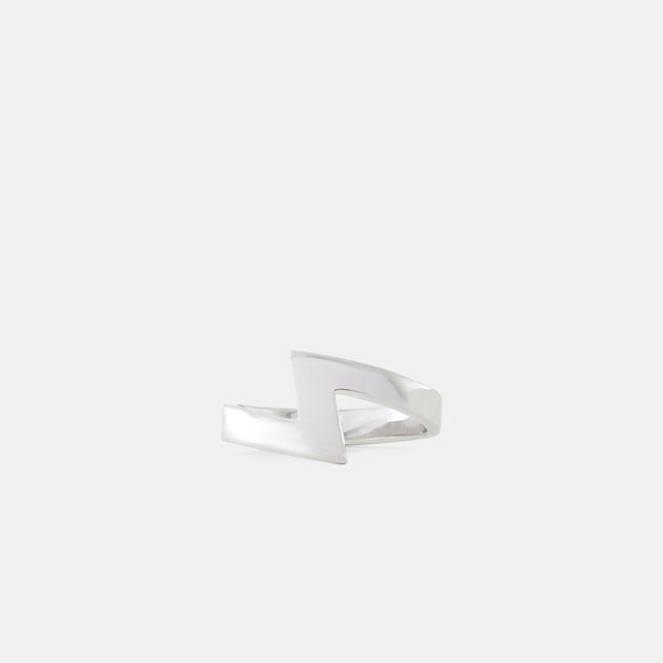 Silver Lightning Bolt Ring