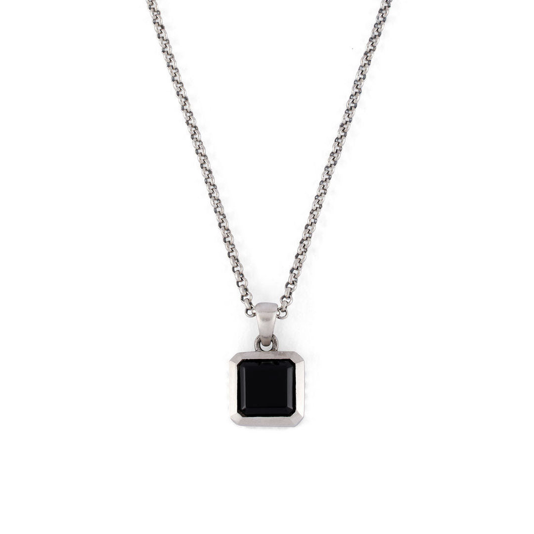 Silver Onyx Armour Necklace | 925 Sterling Silver | Serge DeNimes