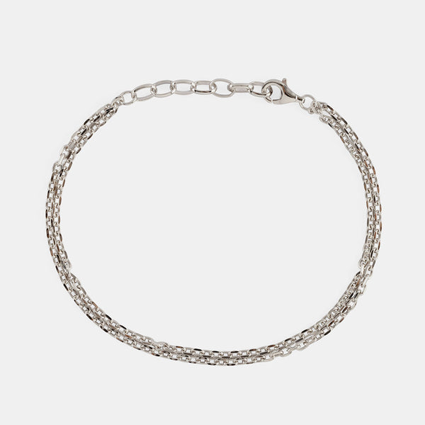 Silver Oval Belcher Chain Bracelet