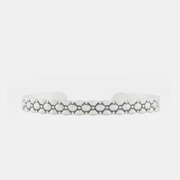 Silver Quilt Bangle