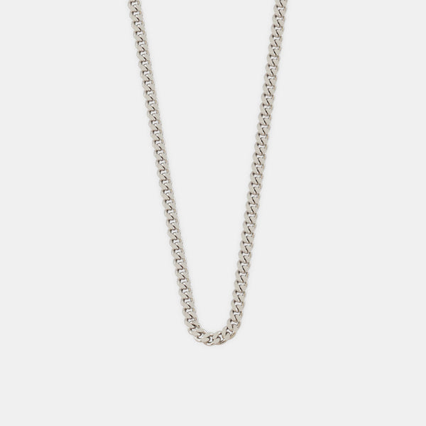 Silver Rhodium Diamond Cut Chain