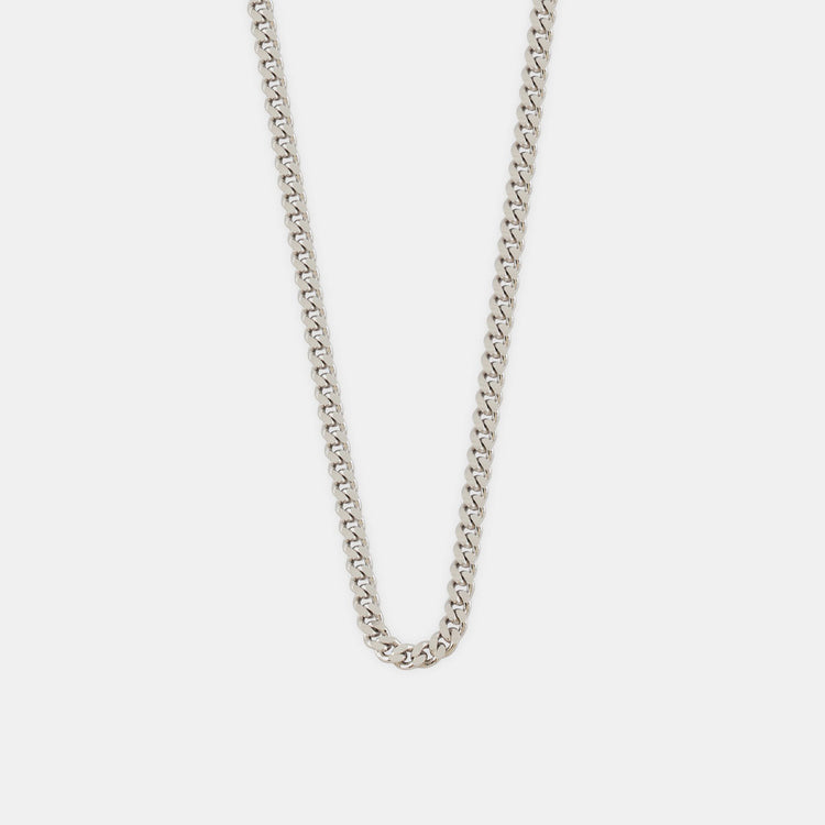 Silver Rhodium Diamond Cut Chain