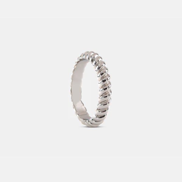 Silver Ripple Ring