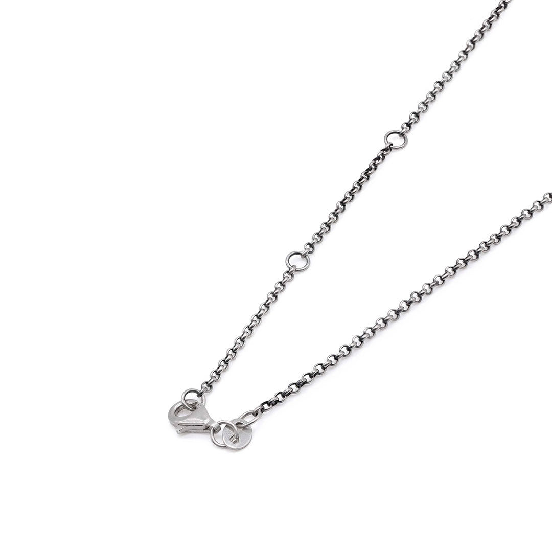 Silver Onyx Armour Necklace