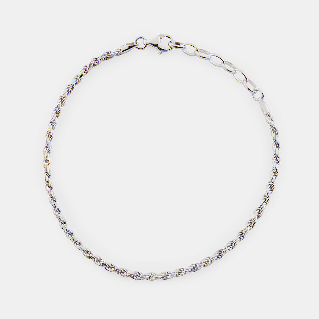 Silver Rope Bracelet