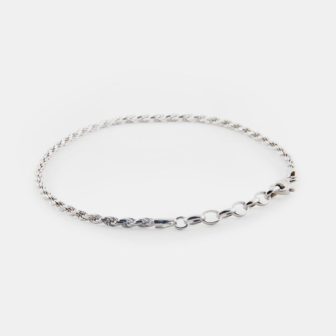 Silver Rope Bracelet