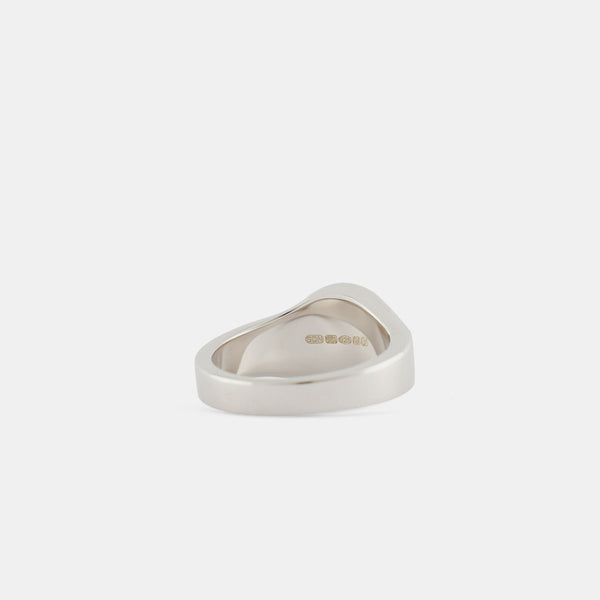 Silver Round Malachite Ring