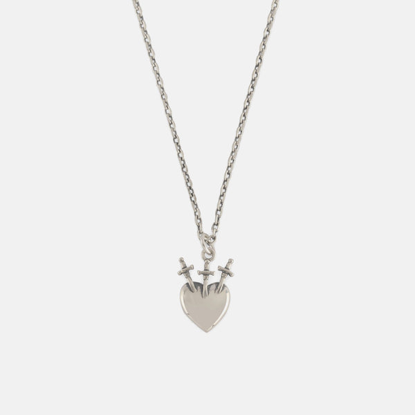 Silver Sacred Heart Necklace