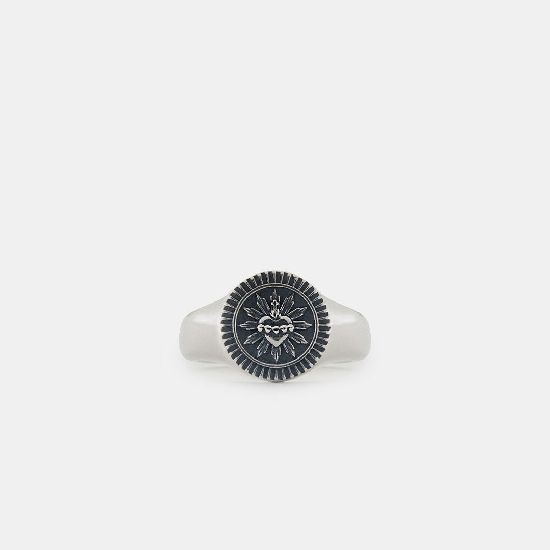 Sacred heart discount signet ring