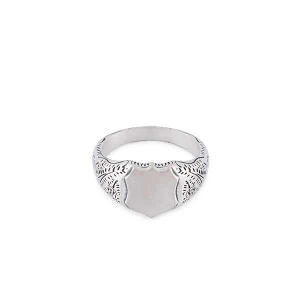 Silver Shield Ring – Serge DeNimes