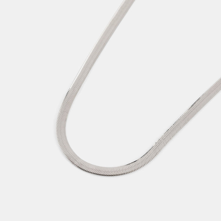 Silver Flat Snake Chain