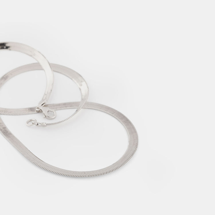 Silver Flat Snake Chain
