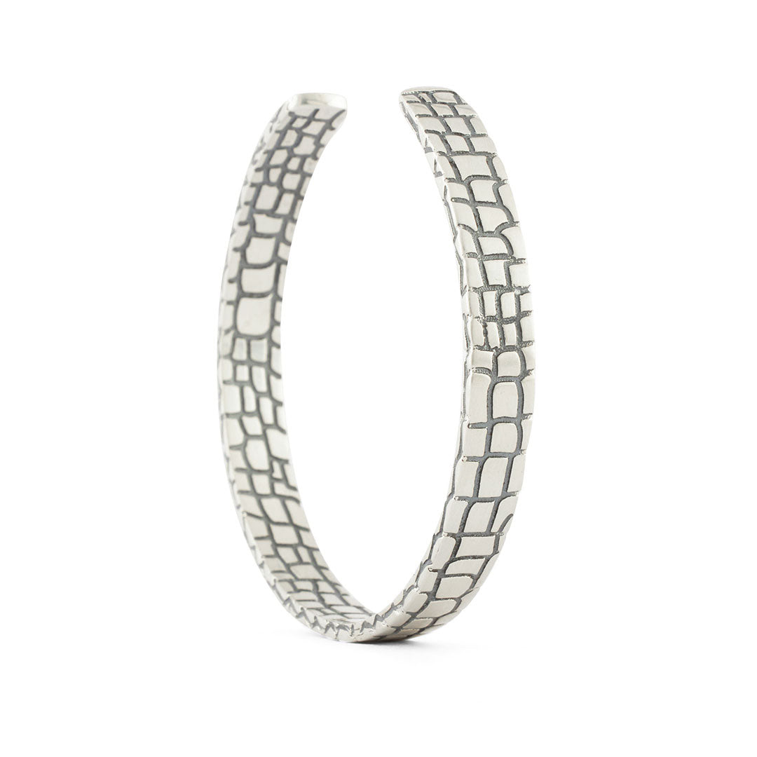Silver Snake Skin Cuff