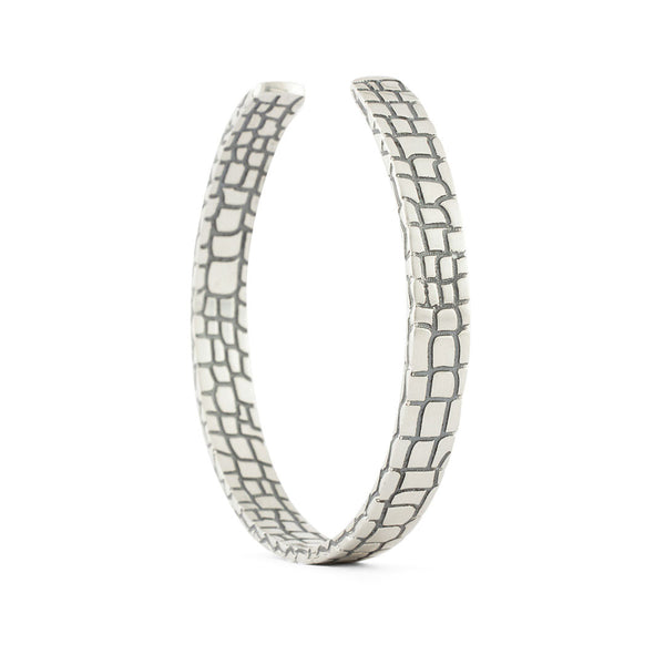 Silver Snake Skin Cuff