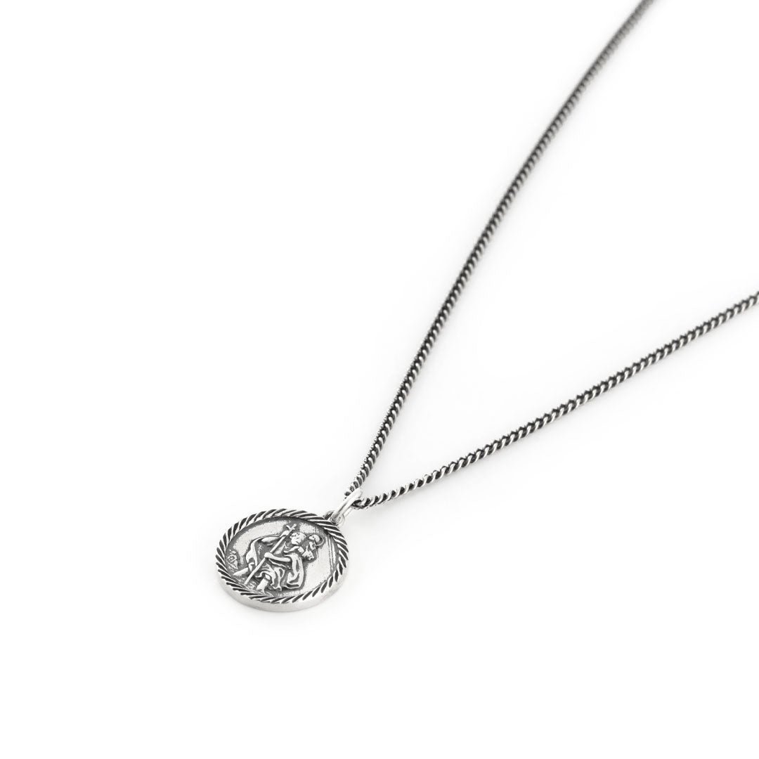 Silver St Christopher Necklace - Serge DeNimes