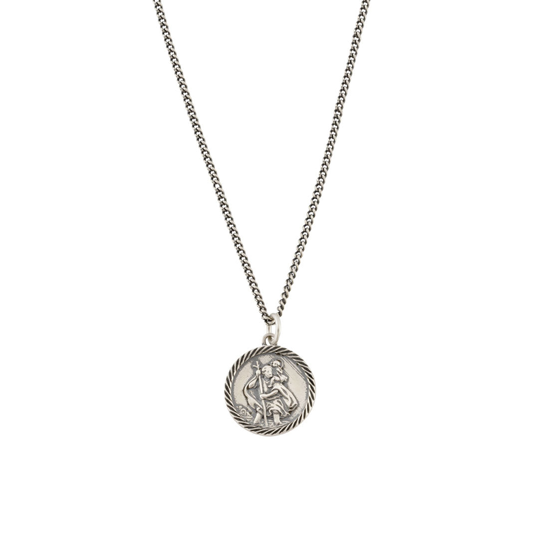 Silver St Christopher Necklace