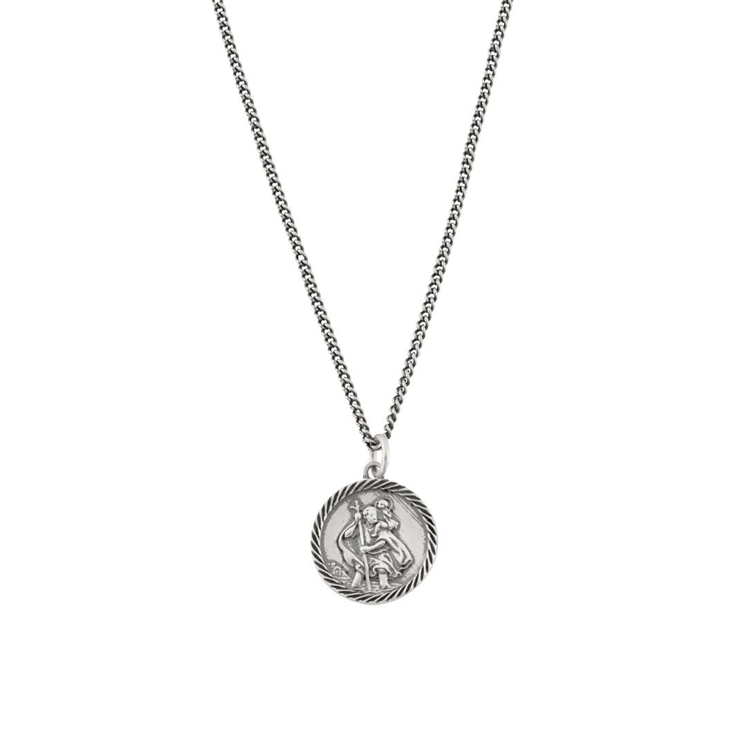 Silver St Christopher Necklace - Serge DeNimes