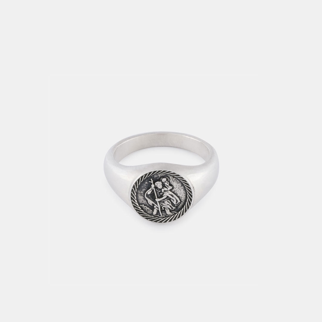 Silver St Christopher Ring