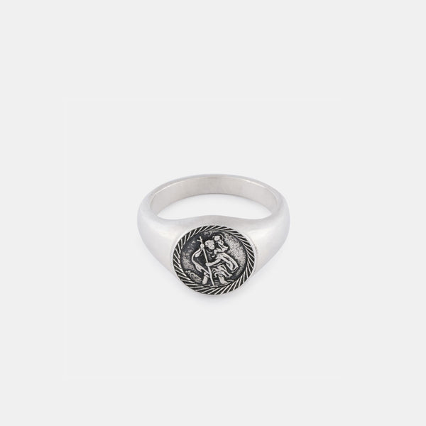 Silver St Christopher Ring