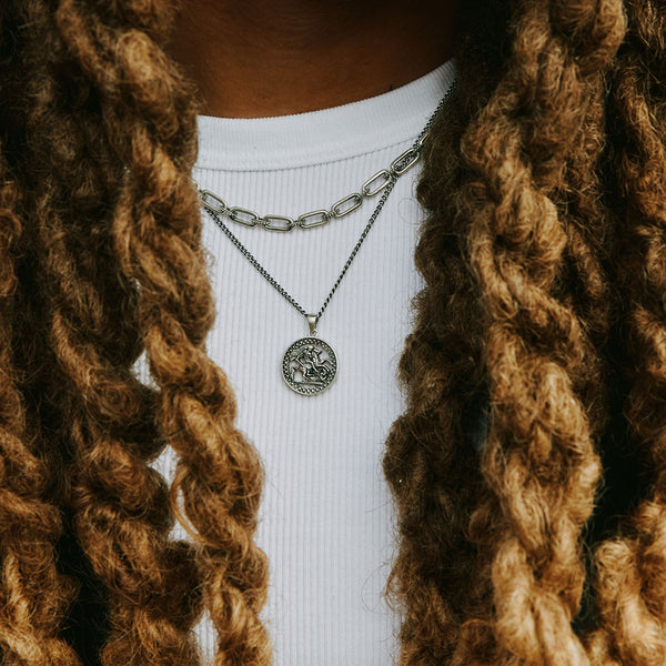 Silver St George Necklace - Serge DeNimes