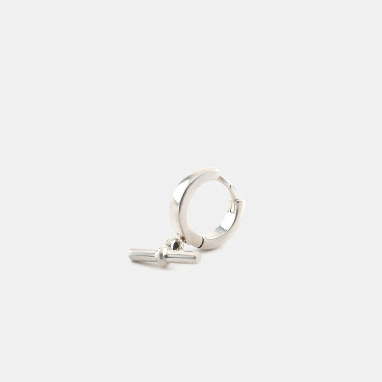 Silver T-Bar Earring