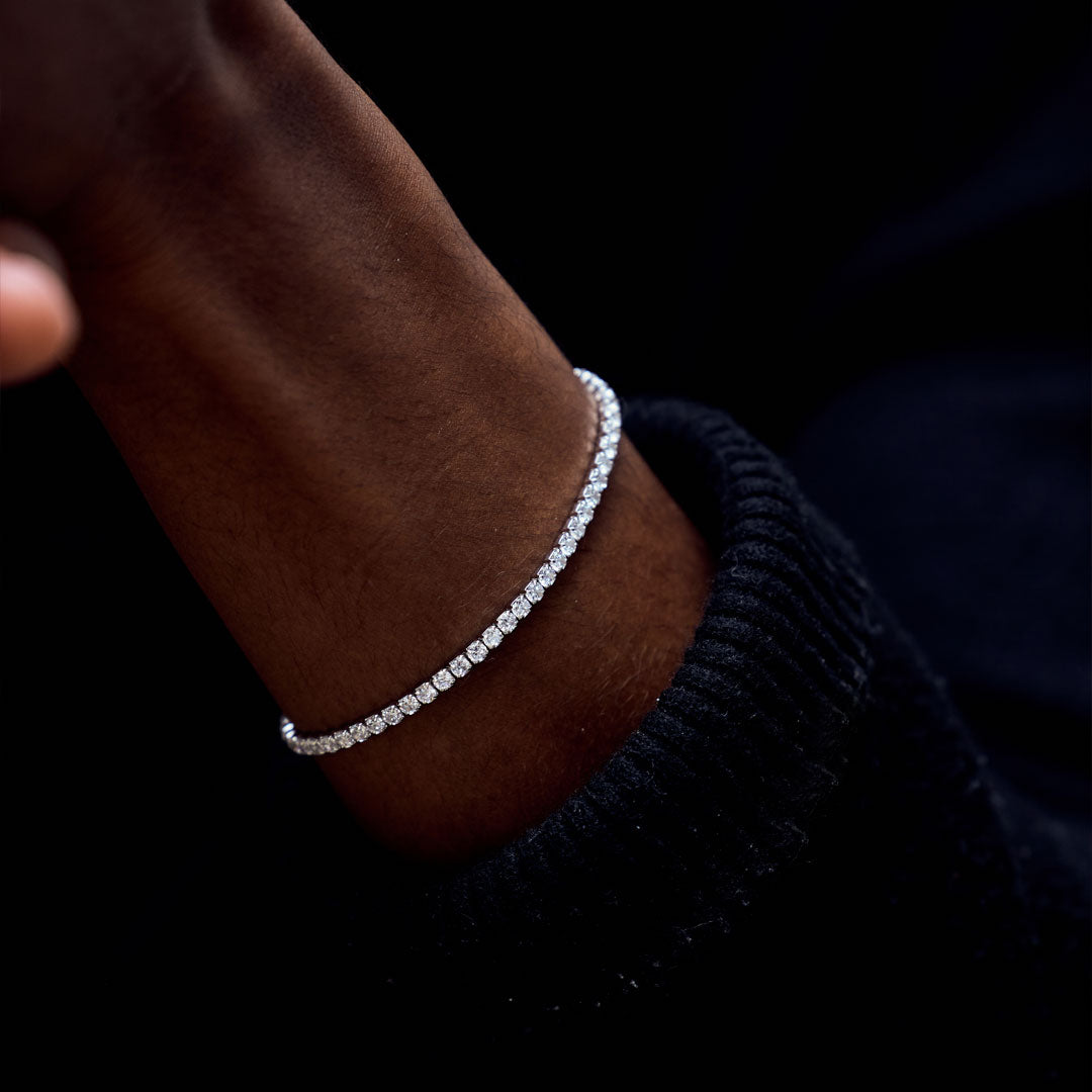 Silver Tennis Chain Bracelet - Serge DeNimes