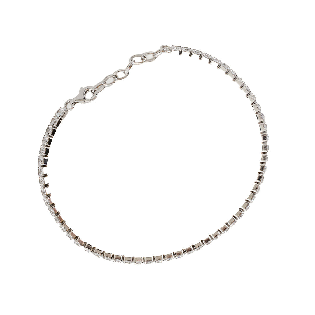 Silver Tennis Chain Bracelet