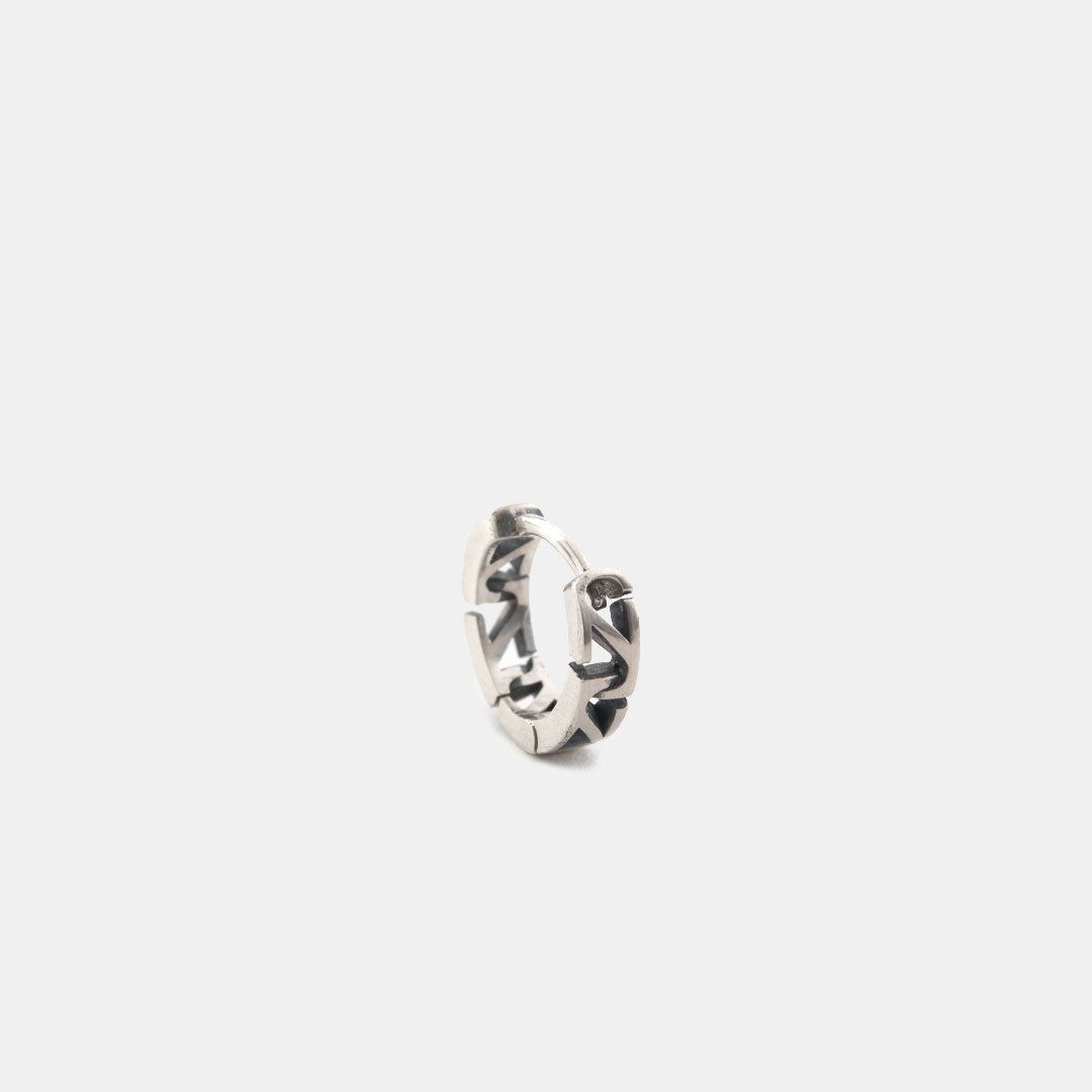 Silver Trademark Huggie Earring