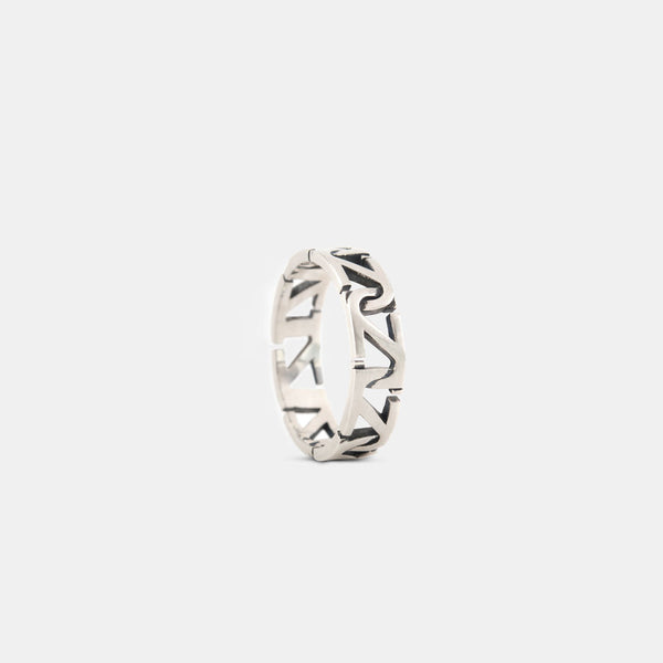 Silver Trademark Link Ring