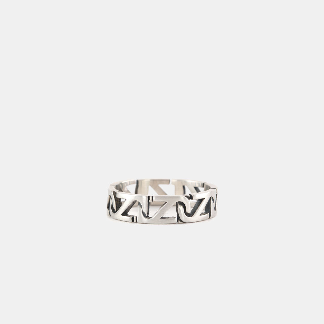 Silver Trademark Link Ring