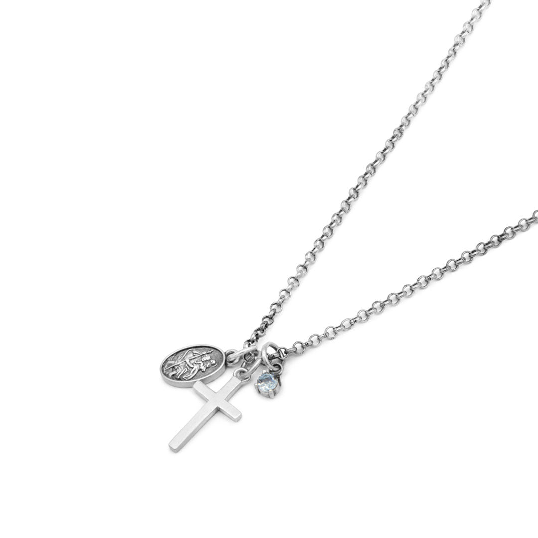 Silver Triple Protect Necklace