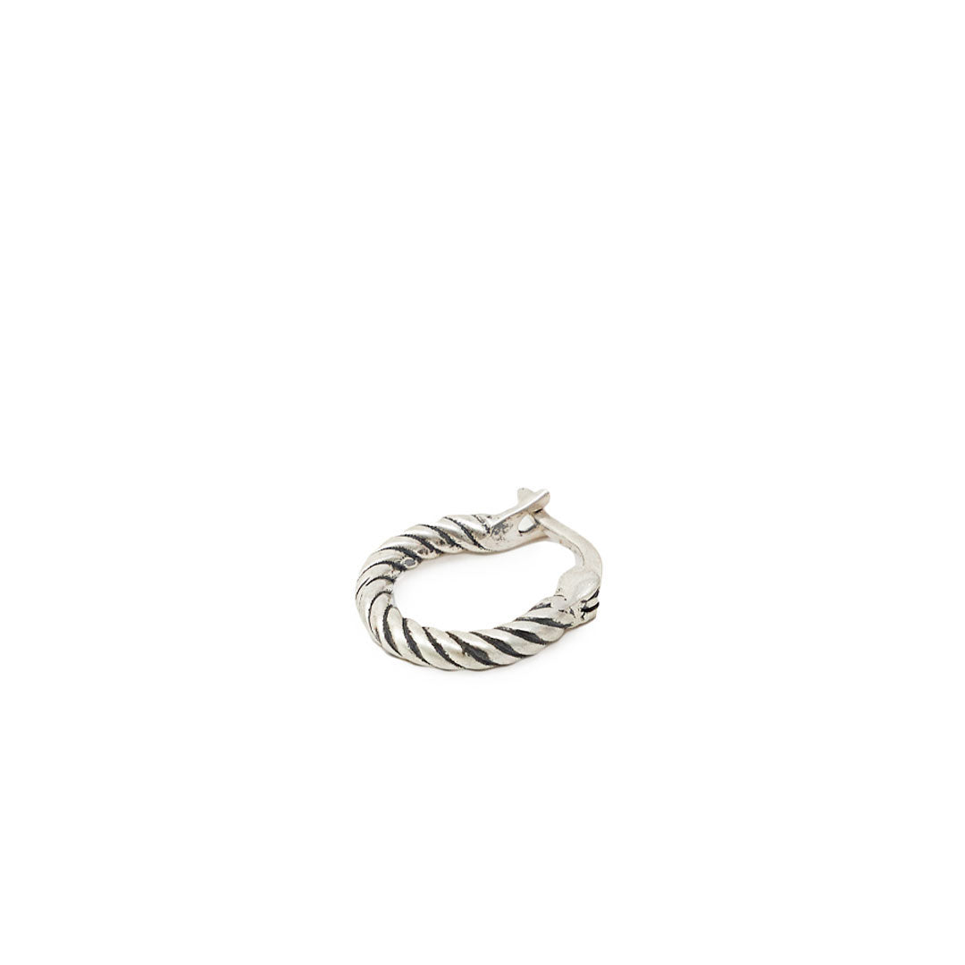 Silver Twist Hoop Earring - Serge DeNimes