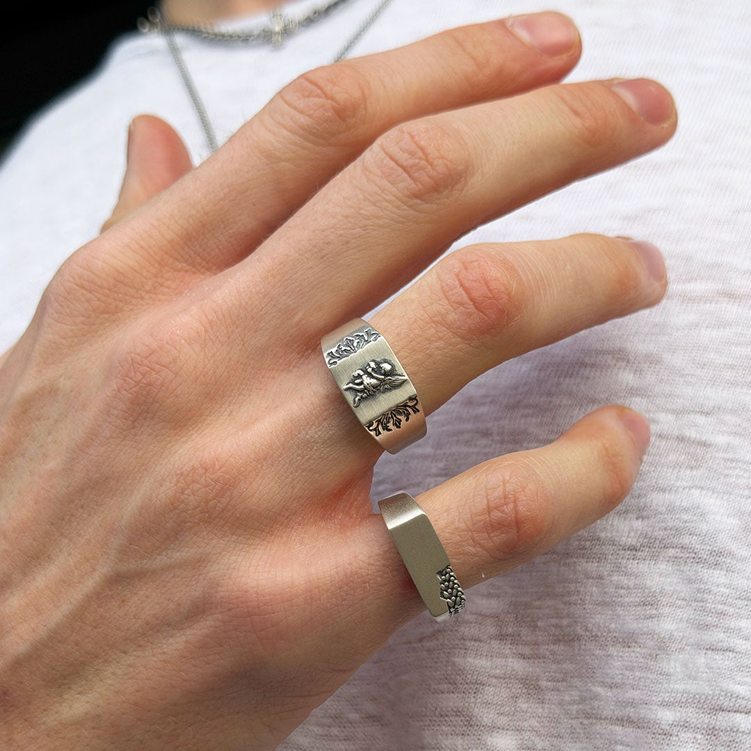 Silver Cherub Ring