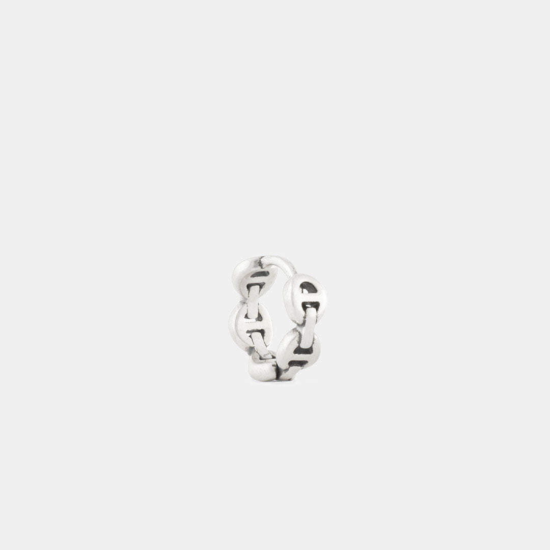 Silver Wanted Hoop Earring
