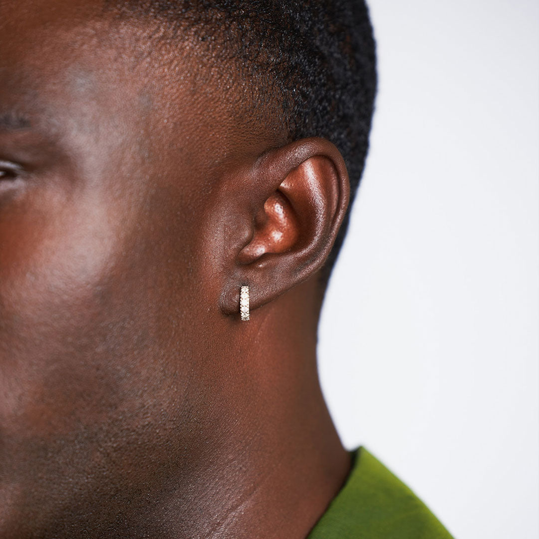 Silver Zirconia Hoop Earring - Serge DeNimes