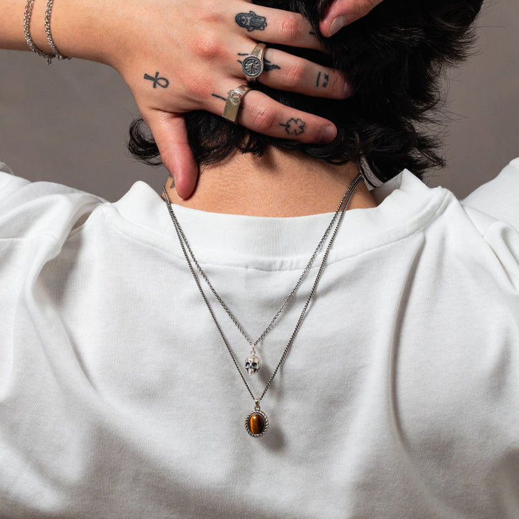Silver Tigers Eye Necklace
