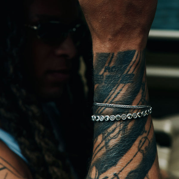 Silver 2.6mm Square Spiga Bracelet - Serge DeNimes