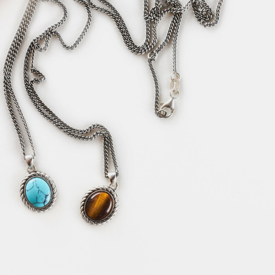 Silver Tigers Eye Necklace