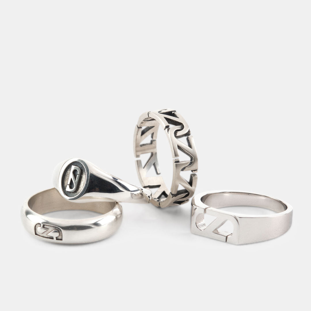 Silver Trademark Link Ring