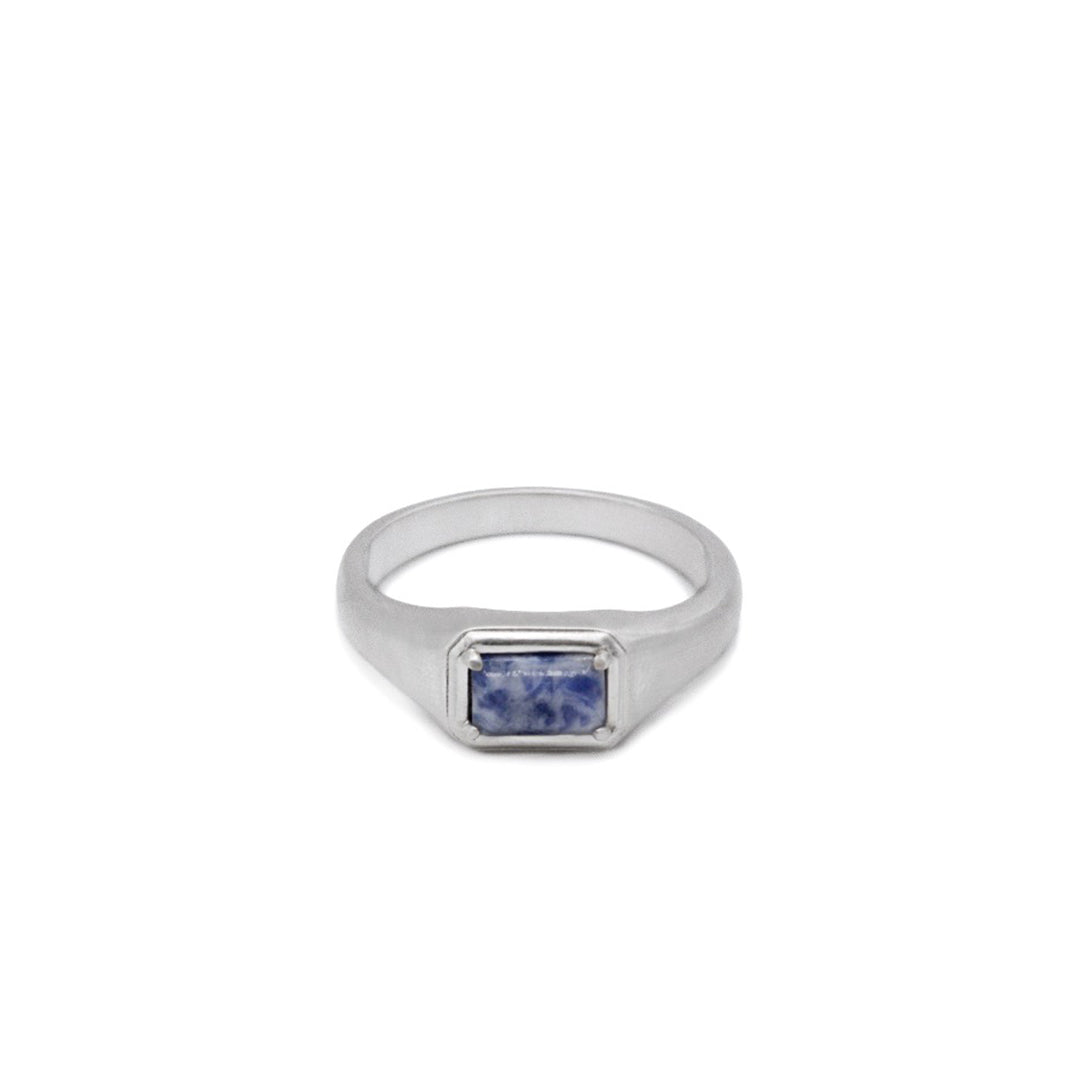 Silver Blue Jasper Ring - Serge DeNimes