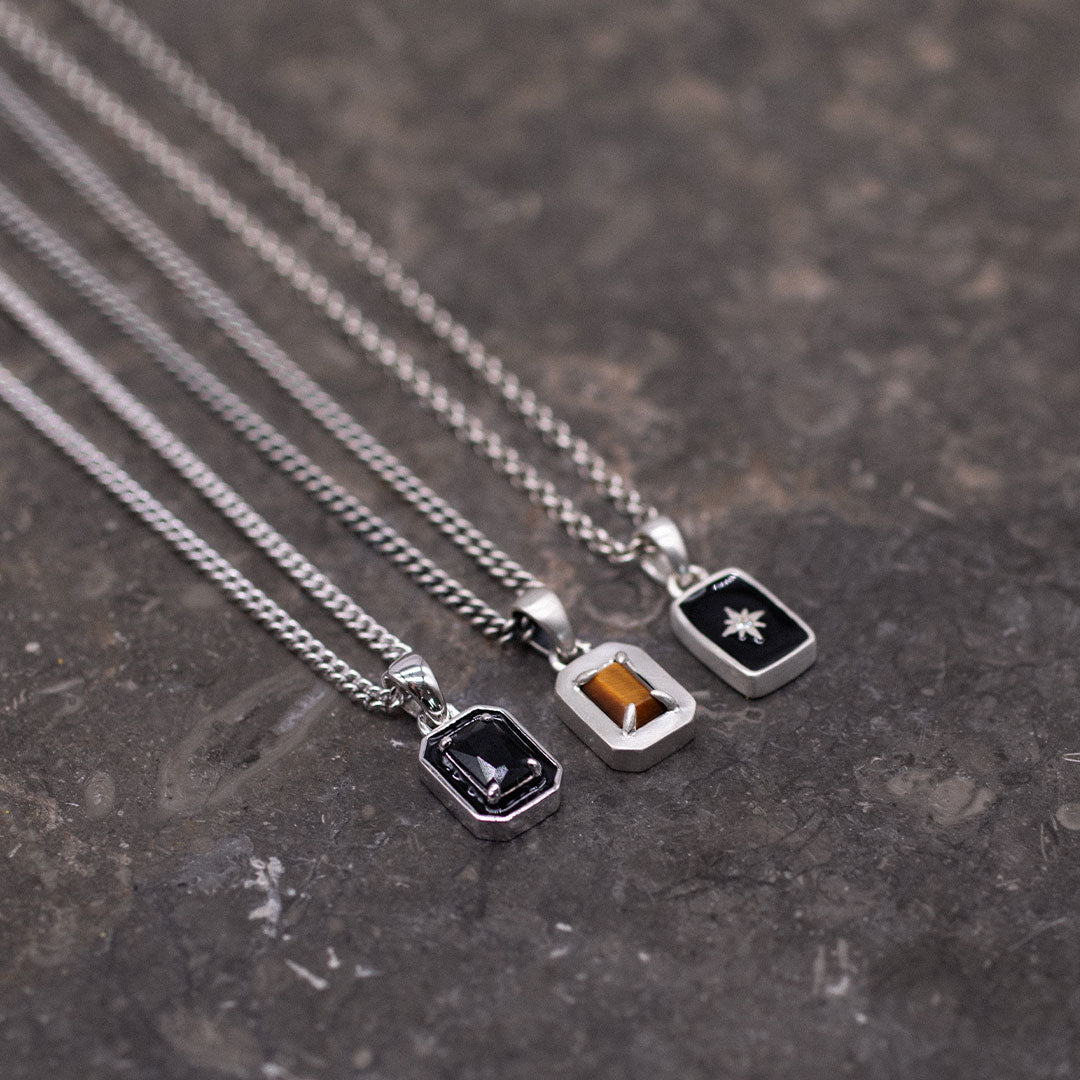 Silver Black Blush Necklace - Serge DeNimes