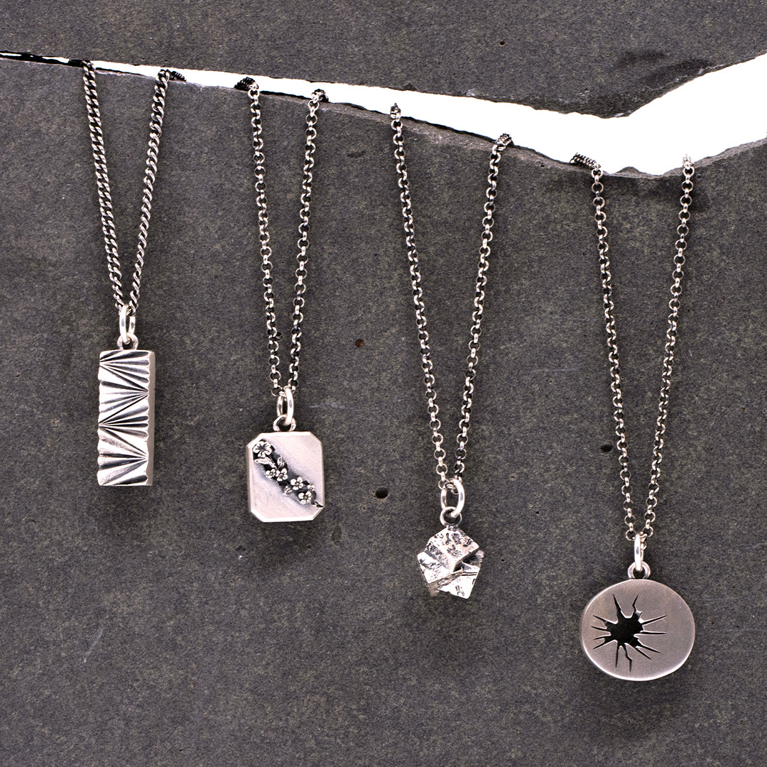 Silver Abstract Necklace - Serge DeNimes