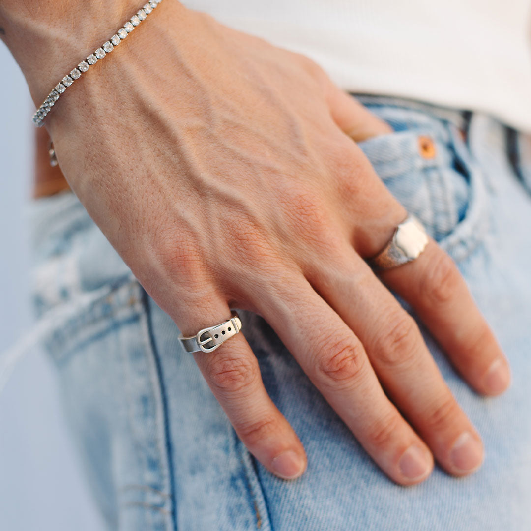 Silver Buckle Ring - Serge DeNimes