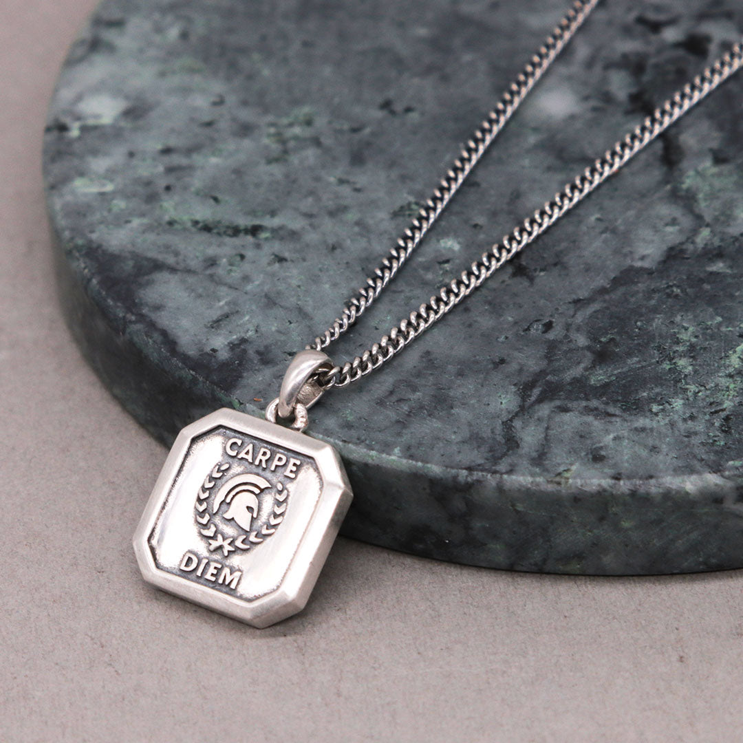 Silver Carpe Diem Necklace - Serge DeNimes