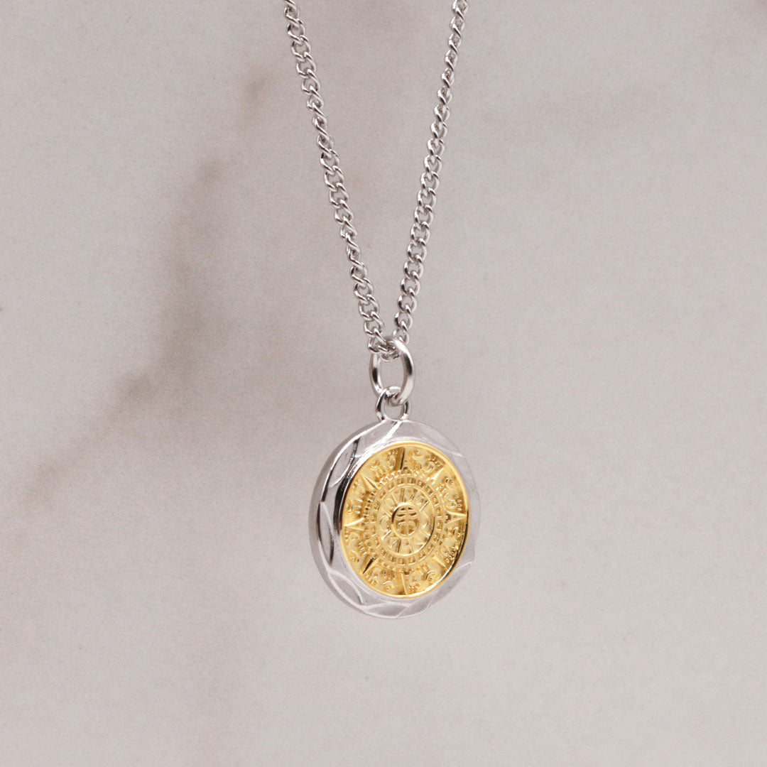Silver Compass Necklace