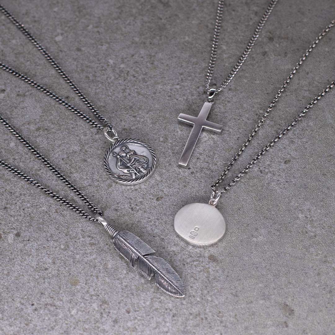 Silver Minimal Hallmark Necklace